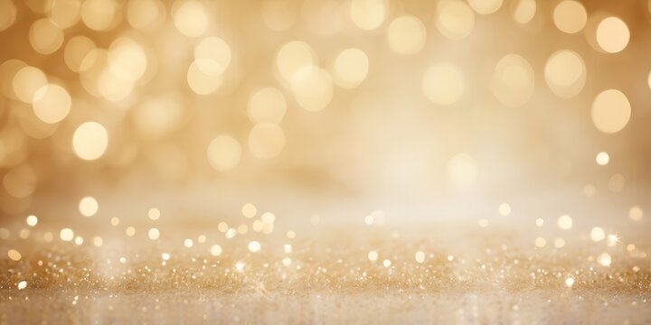 Abstract illustration cream bokeh lights background suitable for celebration, festivals and anniversaries banners