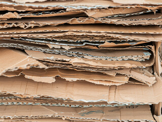 recycled stacked cardboard texture background