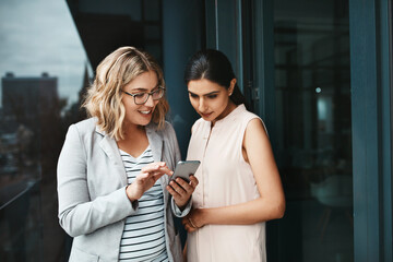 Office, business and people with phone in discussion for research, help or trading report of...