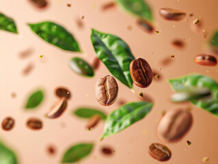 Fototapeta premium chocolate and coffee beans