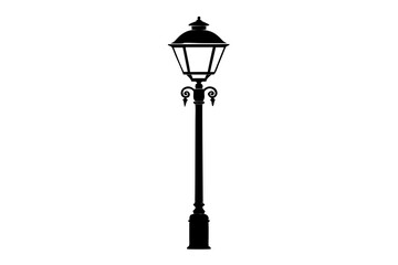 room lamp post icon silhouette vector illustration