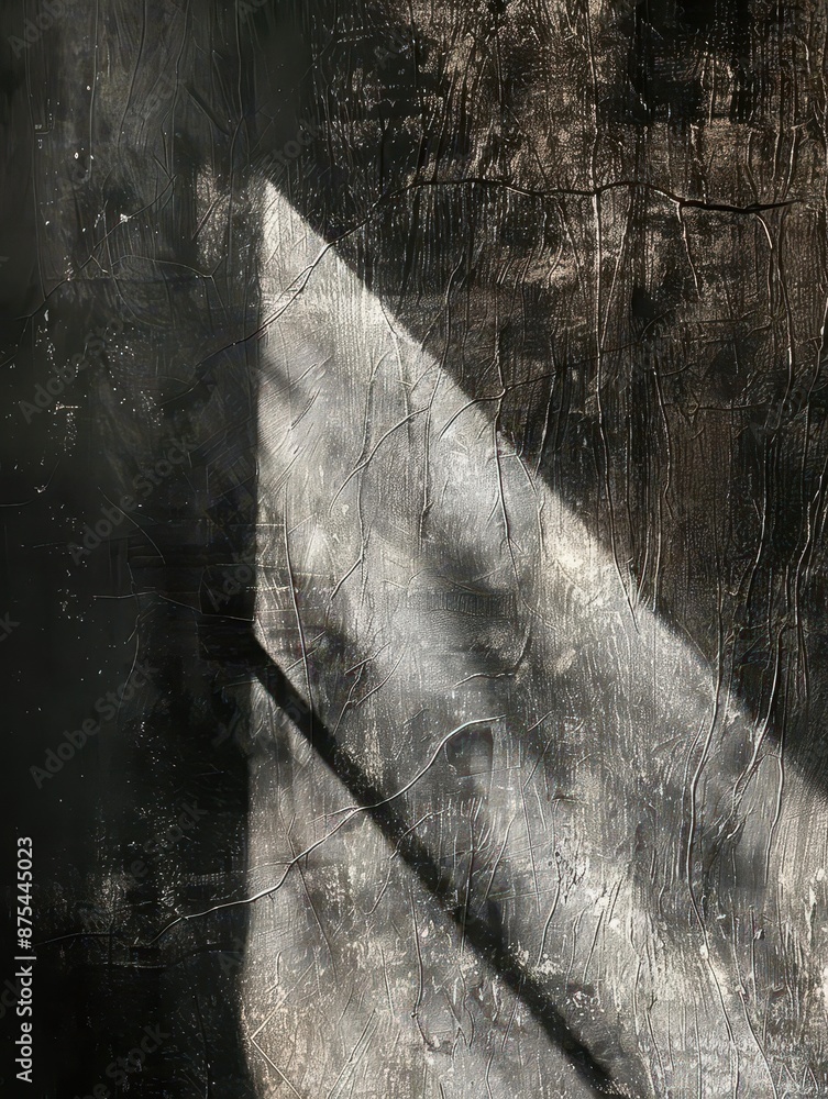 Poster abstract pattern of light and shadow dancing on a textured surface creates a mesmerizing display.