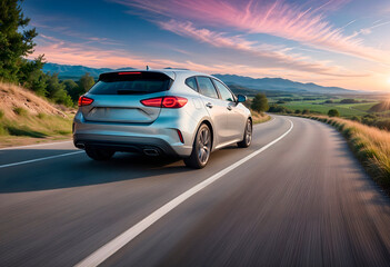 Fototapeta premium car on the road