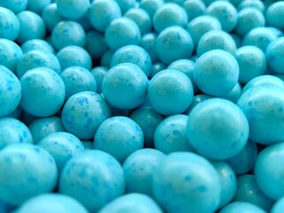 close up of blue candys
