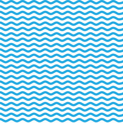Blue waves pattern . Blue wavy pattern . Waves wallpaper . Waves background . Vector illustration