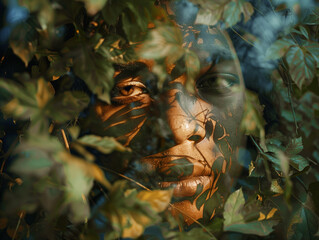  natural array of autumn leaves in warm hues of orange, yellow, and brown, creating a textured tapestry that embodies the essence of fall