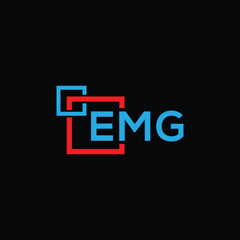 EMG letter logo creative design. EMG unique design