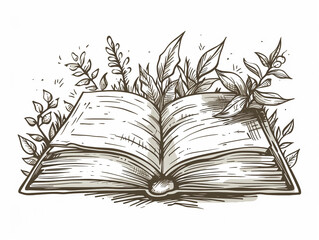 open book with tree