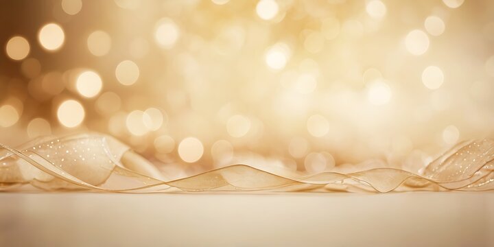 Abstract illustration cream bokeh lights background suitable for celebration, festivals and anniversaries banners