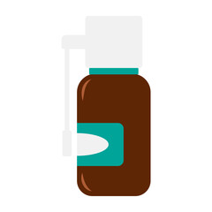 Various meds. Pills, capsules blisters, glass bottles with liquid medicine, plastic tubes with caps. Medication and supplements collection. Flat style object illustration