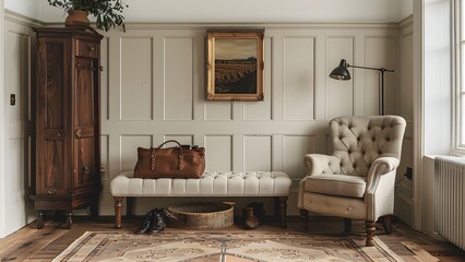 Cozy Hallway, Inspiring Home Ambiance, Distraction-free Feel-Good Background, Virtual Meeting Background