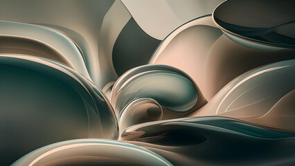 Dreamlike Glass Soft Shapes and Faded Light