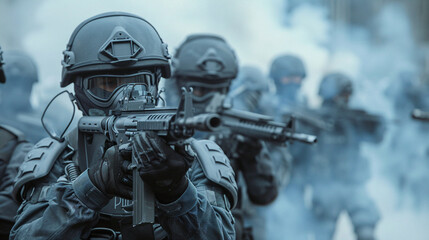 Special police units are training to disperse demonstrations. Ammunition and weapons.