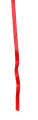 One red silk ribbon isolated on white