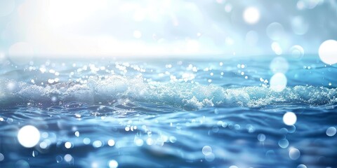 Sparkling Ocean Waves in Sunlight