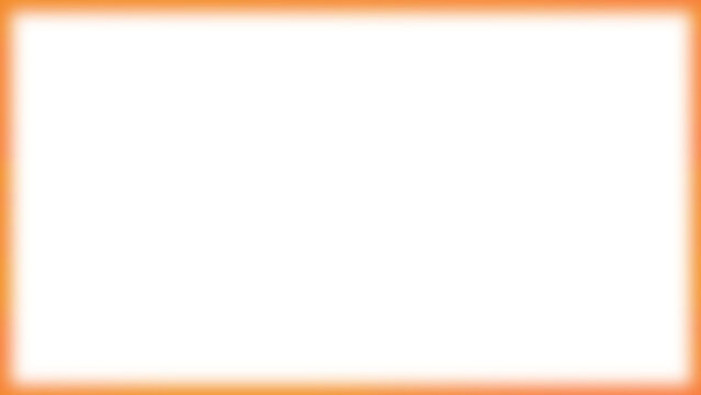 Orange rectangle frame blur border simple isolated overlay png