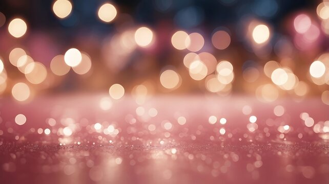 Abstract illustration shiny pink bokeh lights background suitable for celebration, festivals and anniversaries banners
