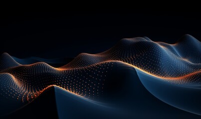 Abstract digital wave of particles. Futuristic point wave. Technology background vector. Vector illustration
