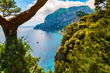 The wonderful island of Capri, amalfi coast, bay of naples, italy