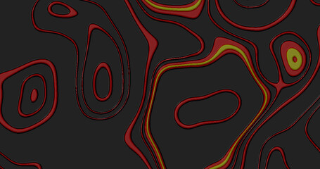 Immagine astratta di linee e cerchi con molti colori  diversi e movimenti 