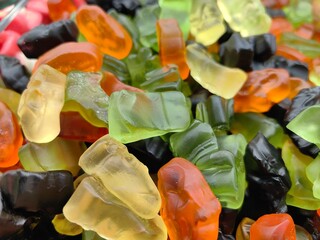 close up of colorful candies