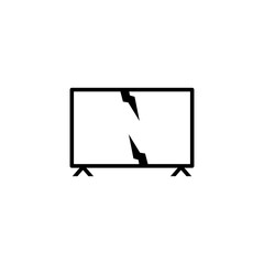 television broke or crack