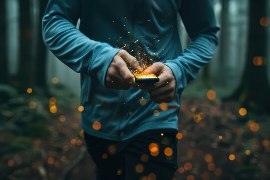 An innovative running app integrates enchanted routes that lead users through mystical terrains filled with golden rewards