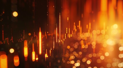 financial stock market graph on LED. Abstract financial stock market background