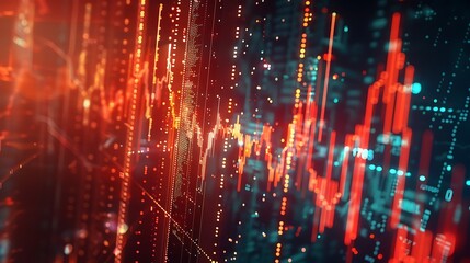 Obraz premium financial stock market graph on digital screen. Abstract finance background