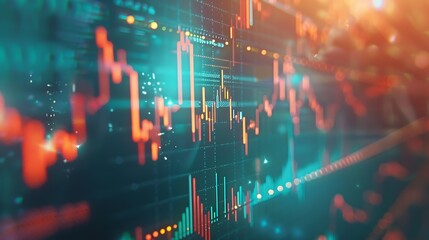 Stock market or forex trading graph and candlestick chart suitable for financial investment concept. Economy trends background for business idea and all art work design
