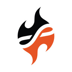 Dynamic Flame Symbol Infinity Logo