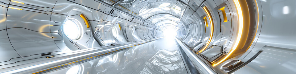 Obraz premium Sci-Fi cyberspace age material power charge chamber multifunctional background room.Sci-fi facility. space station. flowing energy mechanism. Scifi space ship design