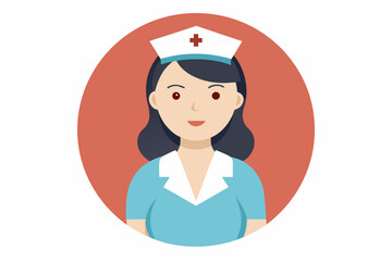 female nurse vector illustration 