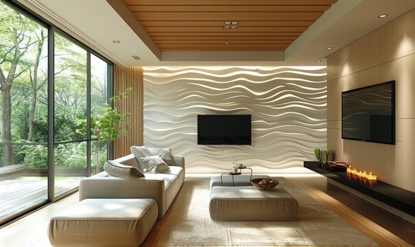 Interior wall decoration and siding can be enhanced using PVC plastic panels