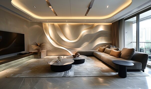 Modern interior Wall Designs to Revamp Home, interior design, wide angle