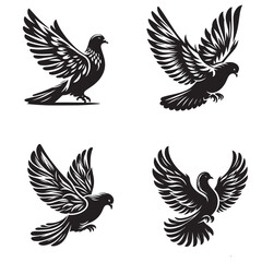  dove set silhouette ,