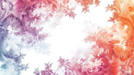 Fototapeta premium Abstract colorful background border with copy space in a fractal image