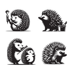 hedgehog silhouette set , hedgehog silhouette set png ,hedgehog silhouette set images ,hedgehog silhouette set clipart ,hedgehog silhouette set light

