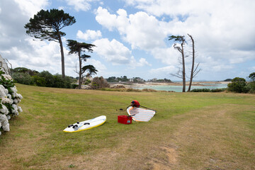 Activité sportive en bord de mer en Bretagne