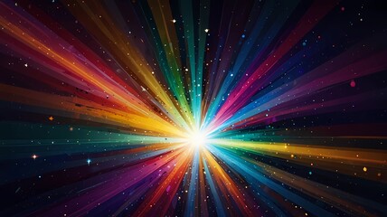 Fototapeta premium Colorful abstract Star burst light explosion background. 
