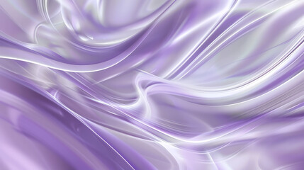 Obraz premium Dreamy Waves: Abstract Energy Flow in Lavender and White