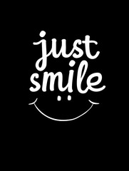 Obraz premium logo_elegant_style_with_text_just_smile_soft_lines_and_shadows