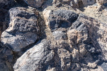 Lava Fields, Pumice Volcano Stones Texture, Volcanic Pumice Pattern, Pieces of Lava, Basalt Extrusive Igneous Rock