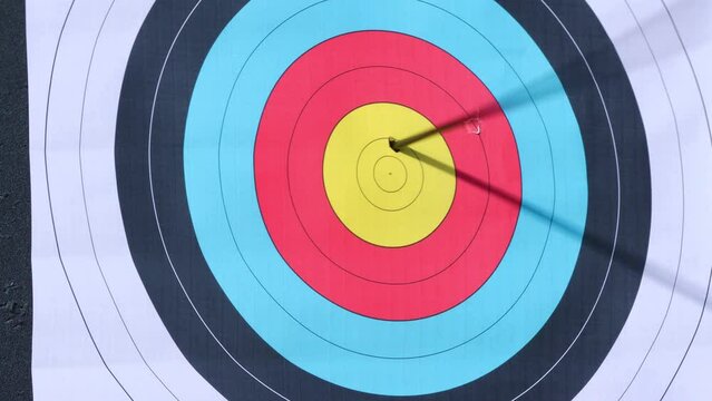 target with arrow in centre bullseye