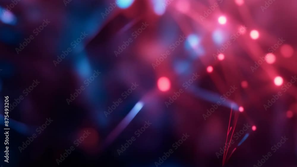 Poster 3d animation of digital world map with colorful network connections