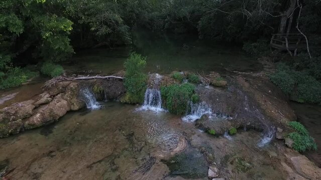 Waterfall in Est&acirc;ncia Mimosa - Bonito, Mato Grosso do Sul, Brazil