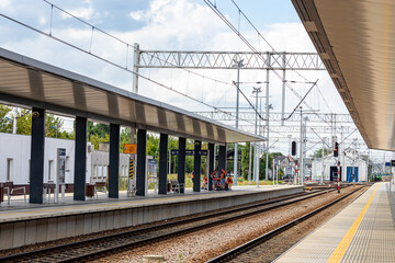 July 4, 2024 Lublin Poland. Railway station on a sunny summer day. © Wioletta