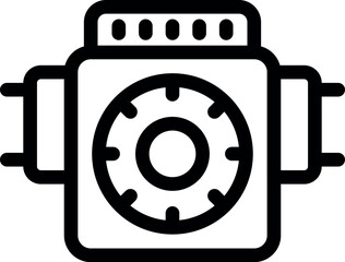 Secure data transfer concept featuring a vault wheel with a connection on each side