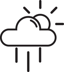Day Rain Weather icon vector illustration logo template for many purpose. Isolated on white background.