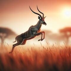 Dusk Leap of Antelope
